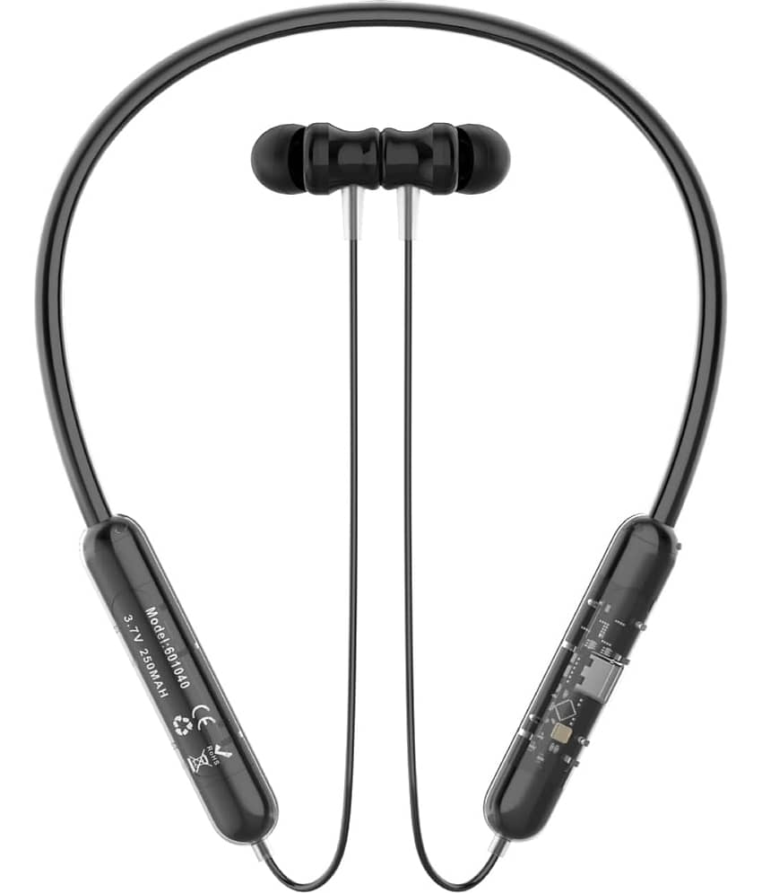 Life Like Transparent In-the-ear Bluetooth Headset with Upto 30h Talktime Deep Bass - Black