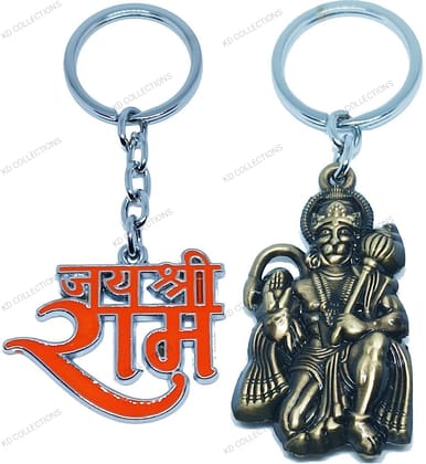 KD COLLECTIONS Bajrangbali Hanuman Keychain & Jai Shree Ram Keychain Combo – Pack of 2 Keychains KD COLLECTIONS Bajrangbali Hanuman Keychain & Jai Shree Ram Keychain Combo – Pack of 2 Keychains