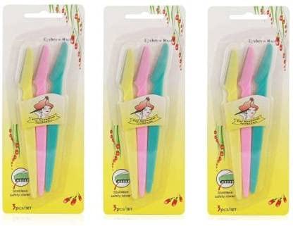 Elecsera 9 Eyebrow Razor Stainless Steel (Pack of 9)