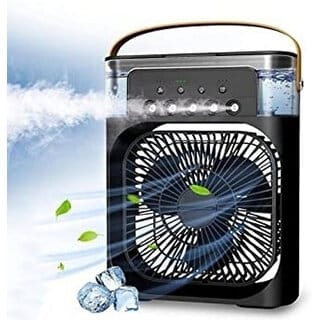 Air Cooler Fan For Home Speed Mode,7 Colour LED and Timer Air Conditioner Fan Personal Cooler Desk Fan for Shop