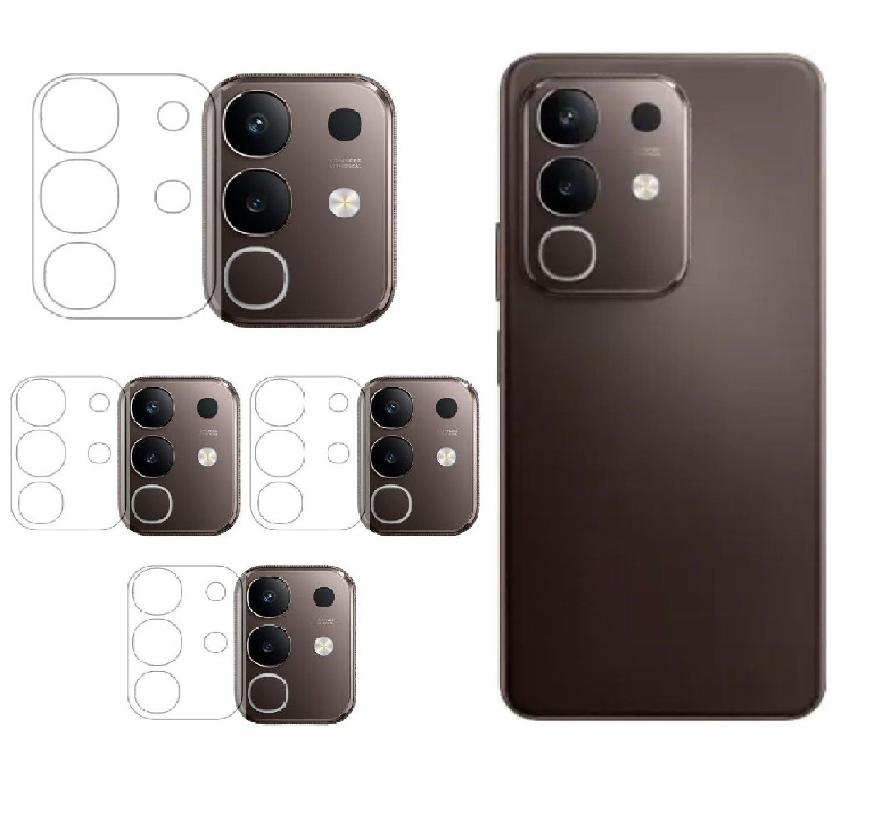 ISAAK Back Camera Lens Protector compatible for Vivo Y31 Pro (Pack of 4)