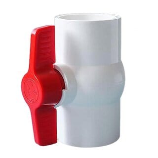 Ball Valve Straight for Aquaculture Sewage Pipes Cold Water Supply Lines White 40mmHome  GardenHome  GardenHome  Garden1Pc Ball Valve