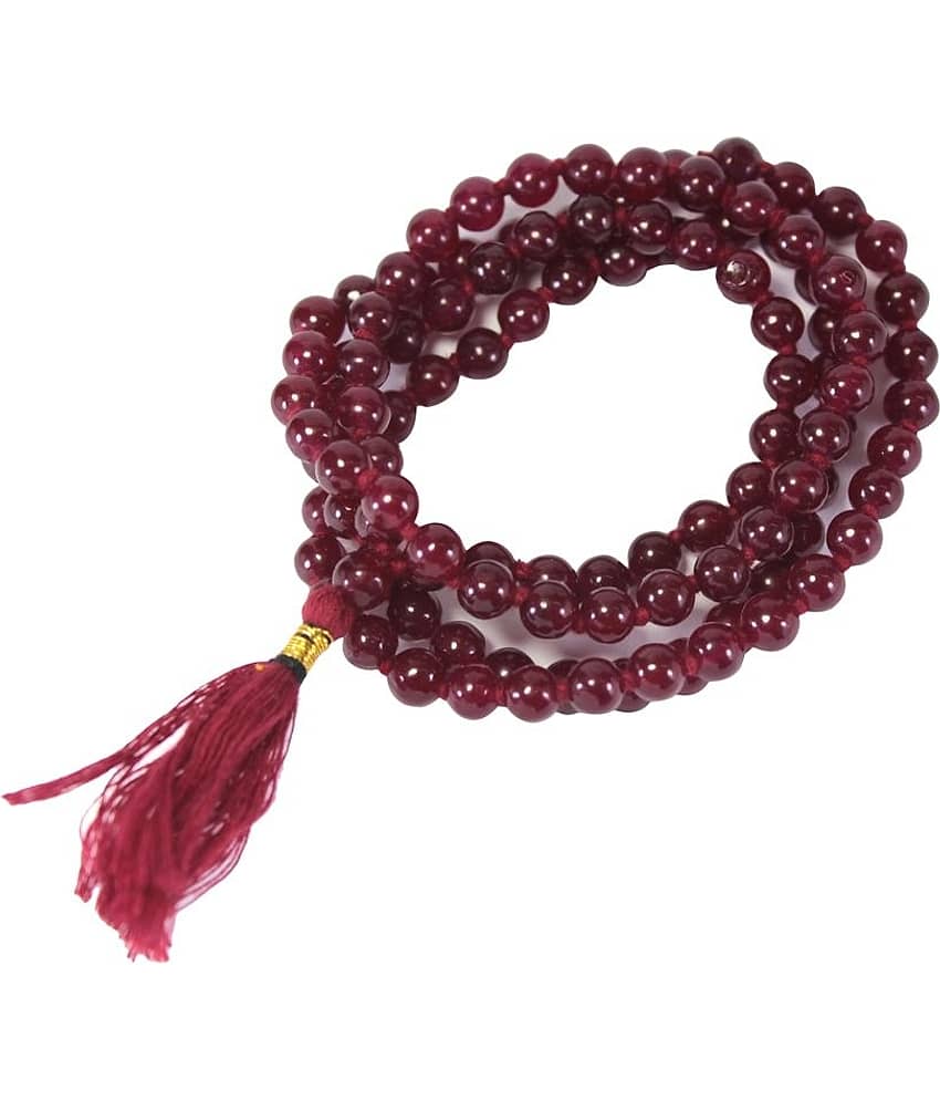 Moksha Red Agate Hakik Mala 108+1 Stone