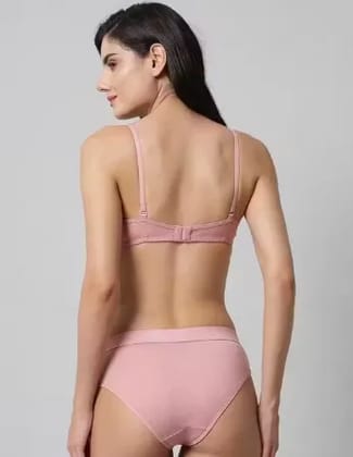 TheLingerieDoctor - Bra & Panty Set - Solid Pink Lingerie Set (Pack Of 1) TheLingerieDoctor - Bra & Panty Set - Solid Pink Lingerie Set (Pack Of 1)