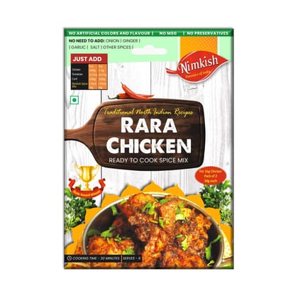 Nimkish Rara Chicken Ready to Cook Spice Mix | 60g | Onion Ginger Garlic Already in Mix | Himalayan Recipe