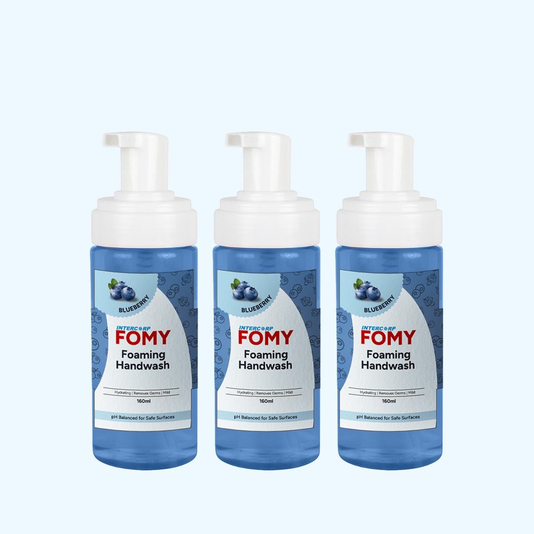 Intercorp Fomy Antibacterial Soft Refreshing Foam Hand Wash, 160 ml Each (Blueberry - Pack of 3)