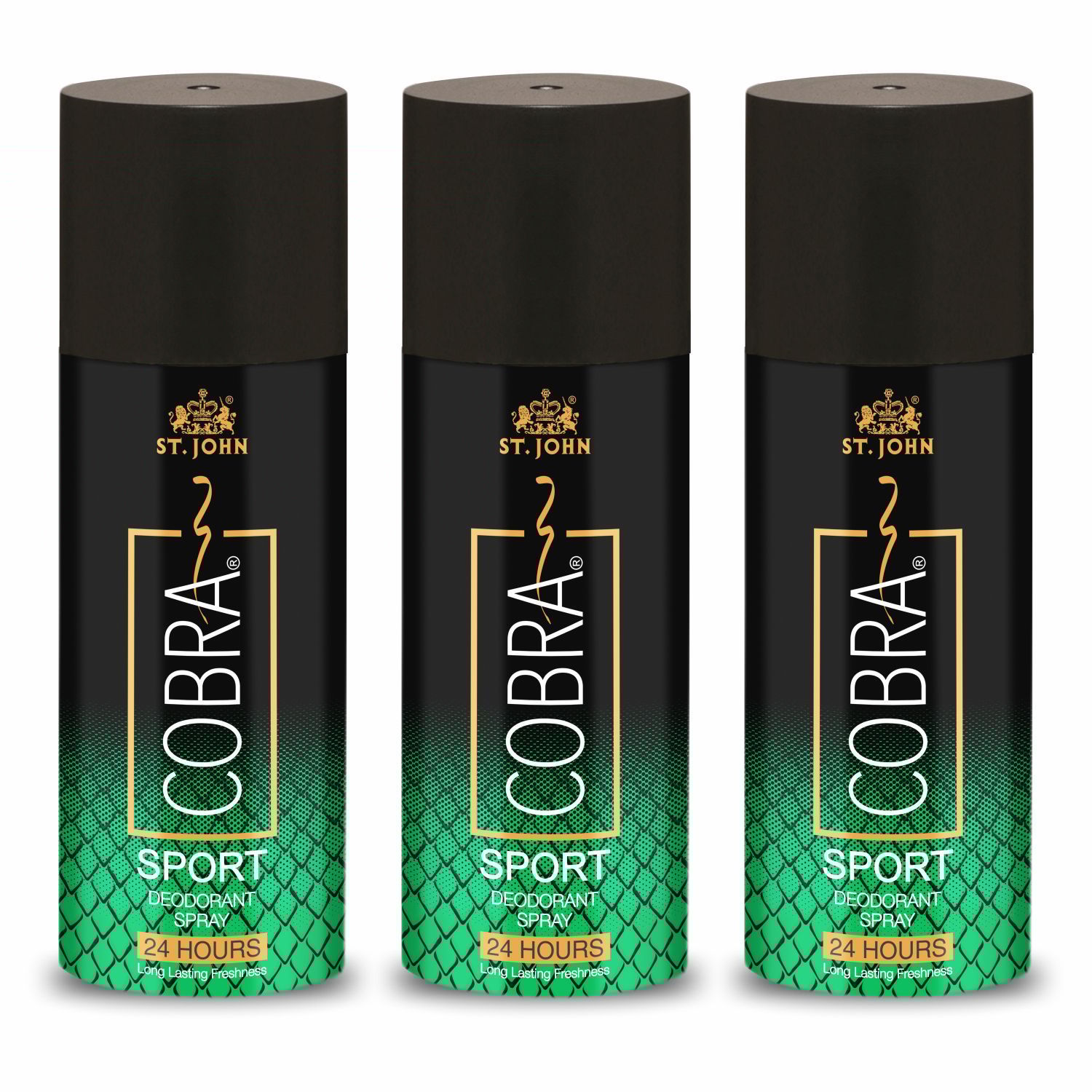 ST-JOHN cobra limited edition deo sport for men 450 ml (PACK OF 3) Deodorant Spray - For Men Deodorant Spray  -  For Men (450 ml, Pack of 3)
