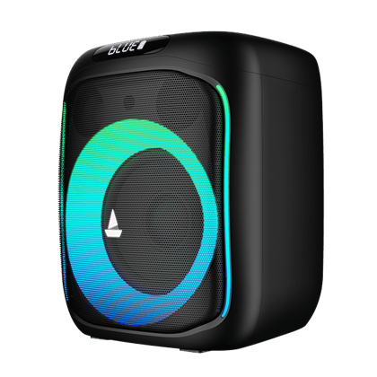 boAt Party Pal 185 | Bluetooth Party Speaker with 50W RMS Stereo Sound, 6 Hours Playback, TWS Modes for 2x Impact boAt Party Pal 185 | Bluetooth Party Speaker with 50W RMS Stereo Sound, 6 Hours Playback, TWS Modes for 2x Impact - Midnight Black