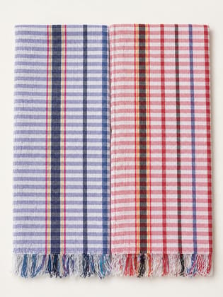 Cotton Gamcha Towel, 100% Pure Cotton, Checkered, Soft, Absorbent, Quick Dry, 28x56 Inch, Pack of 2 Cotton Gamcha Towel, 100% Pure Cotton, Checkered, Soft, Absorbent, Quick Dry, 28x56 Inch, Pack of 2