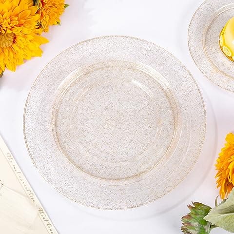 10" Gold Shimmer Durable Plates - 6PC