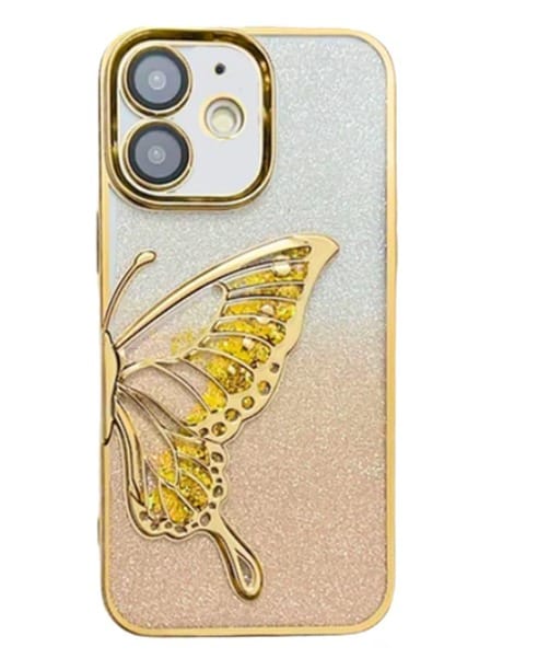 Butterfly - 3D Glitter Butterfly Quicksand iPhone Case iPhone 14 PRO MAX