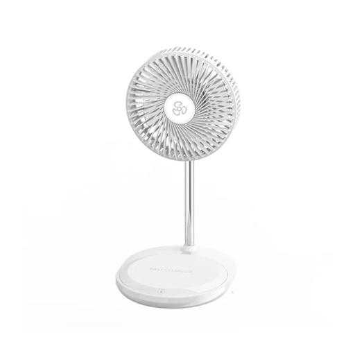 USB Mini Fans 2 in 1 Table Phone Stand With Fast Wireless Charger