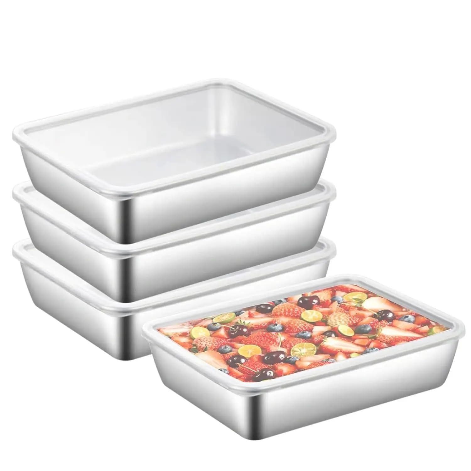 Wholesale Item - SS FOOD TRAY WITH LID - MOQ 37 Pieces