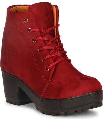 Ishransh - Red Women's Ankle Length Boots