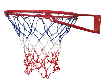 JJ Jonex Basketball Ring, Standard Wall Mounted Basketball Hoop Net Outdoor Goal Sports Play Ring, Multicolor