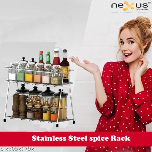 NAVYA Stainless Steel 2Tier Spice Rack