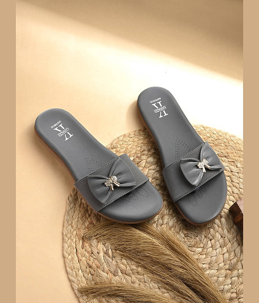 KARADDI Gray Women's Flats