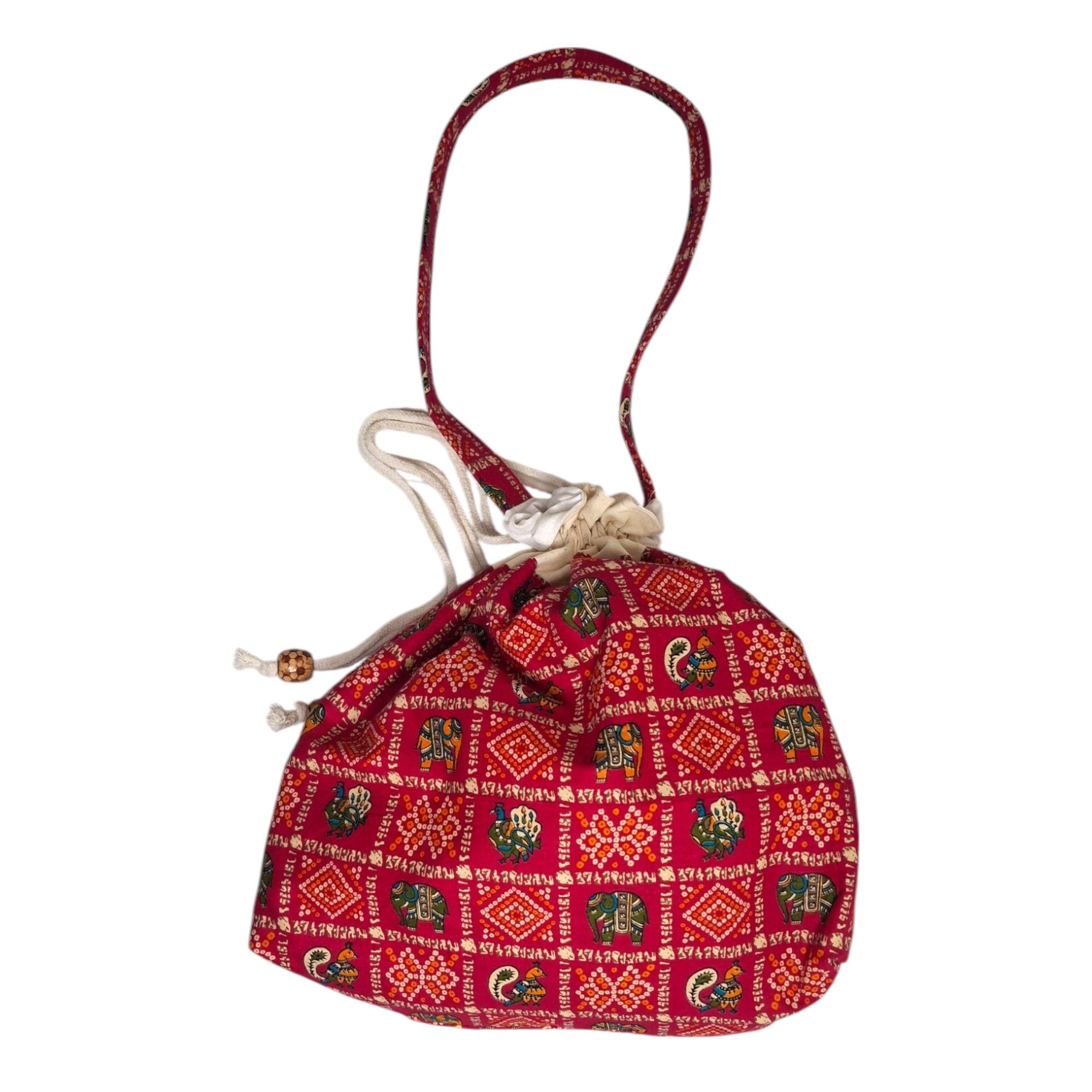 Handcrafted Potli Purse | Traditional Indian Drawstring Bag for Wedding & Festive Wear.