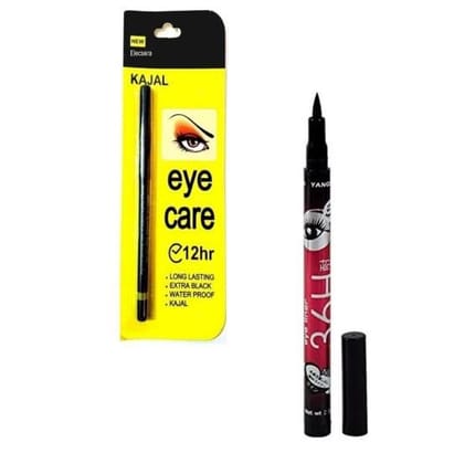 Elecsera Eye Care Kajal with Sketch 36hr Pen Eyeliner (2 Items in the set)