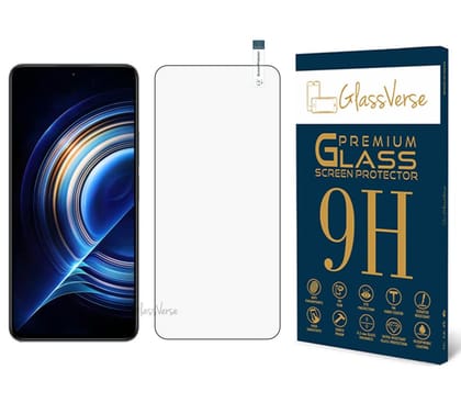GlassVerse 9H Tempered Glass For Redmi K50 (PACK OF 1) with Free Installation Kit Full screen Coverage Free Replacement If Received Damaged - 6.67 inch GlassVerse 9H Tempered Glass For Redmi K50 (PACK OF 1) with Free Installation Kit Full screen Coverage