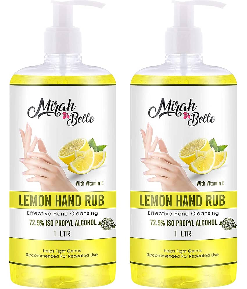 Mirah Belle - Lemon Hand Rub Sanitizer Gel 1000 ml (Pack of 2)
