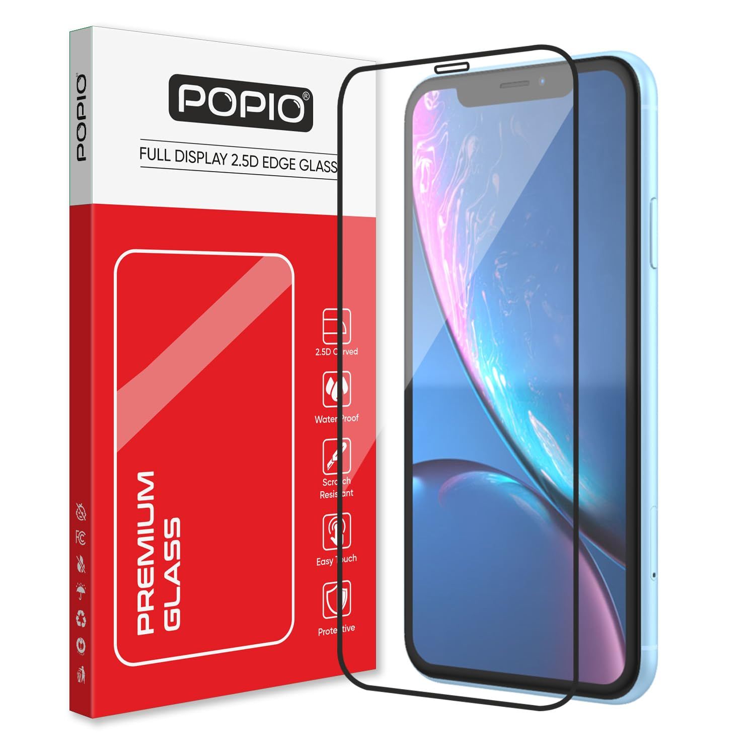 POPIO Military-Grade Gorilla Tempered Glass For iPhone 11 / iPhone XR | 9H Hardness, Edge-to-Edge, Bubble-Free POPIO Military-Grade Gorilla Tempered Glass For iPhone 11 / iPhone XR | 9H Hardness, Edge-to-Edge, Bubble-Free - Black / Edge to Edge