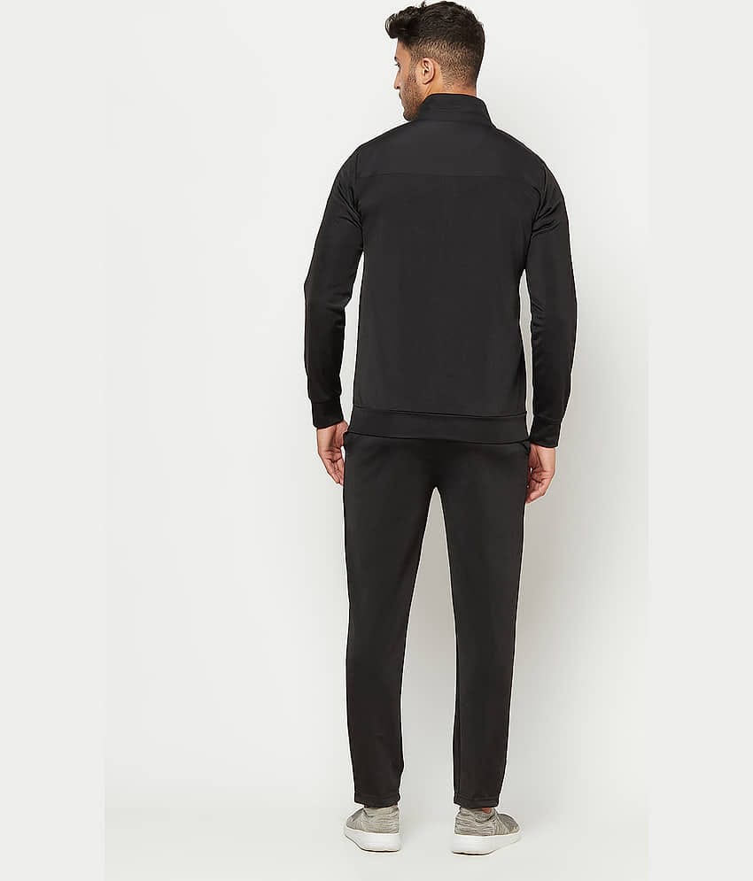 Glito - Black Polyester Regular Fit Solid Men's Sports Tracksuit ( Pack of 1 )