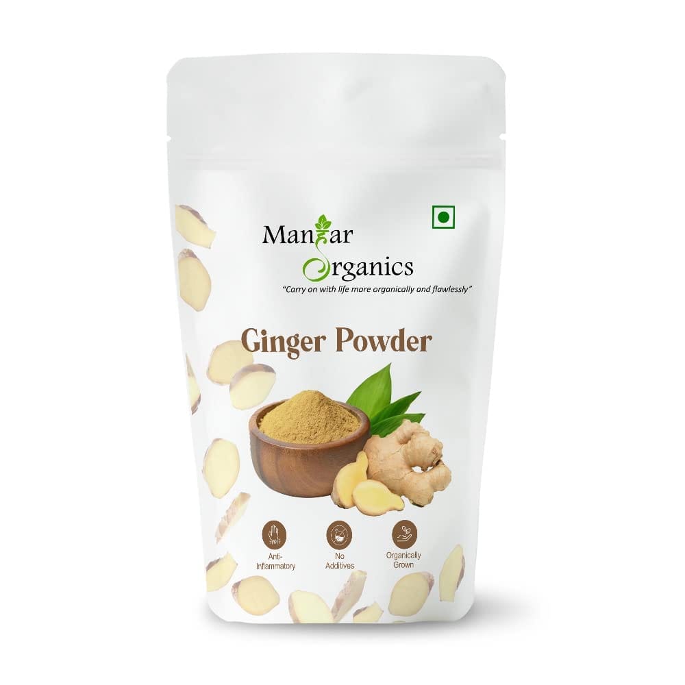 ManHar Organics Ginger Powder 500gm | Natural & Pure | Aromatic Dry Adrak Powder for Cooking & Wellness | No Additives