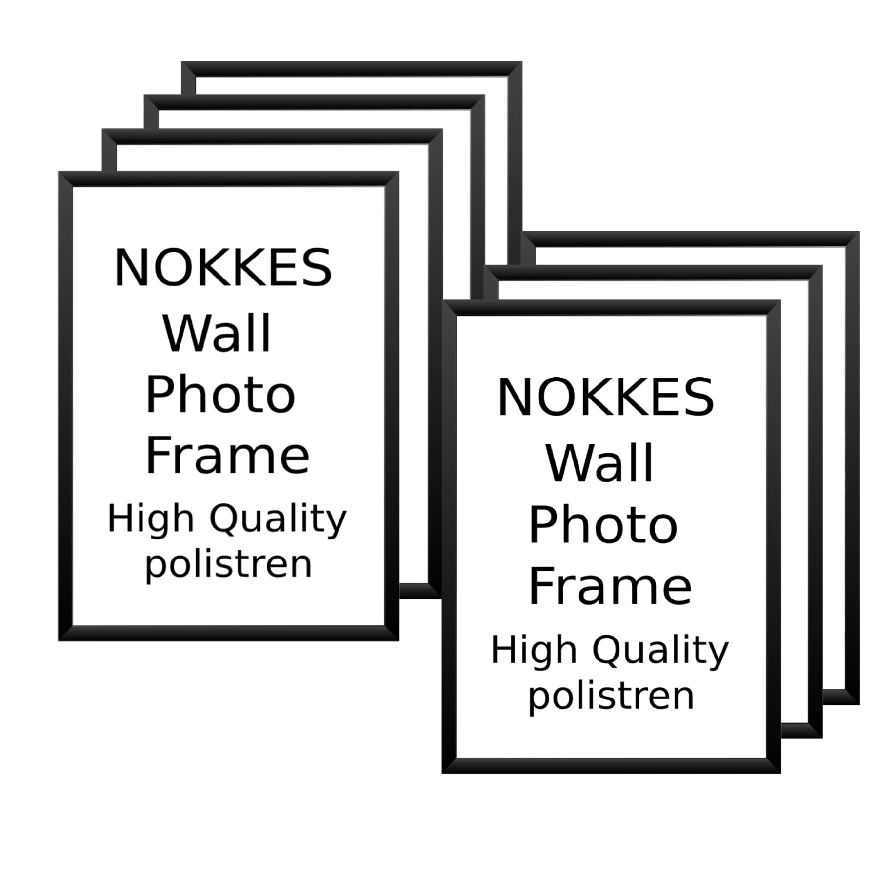 NOKKES Basics Photo Frame With Hanging Hooks Set of 7 | 8" x 12"Inch,(A4 Size) Brown, Made In India20_A