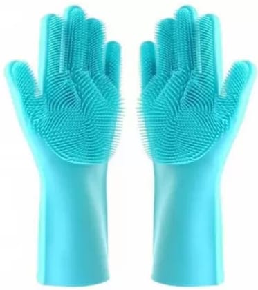 Elecsera Gloves | Hand Gloves | Silicone Gloves for Kitchen, Gloves for Washing Utensils | Silicone Gloves for Cleaning