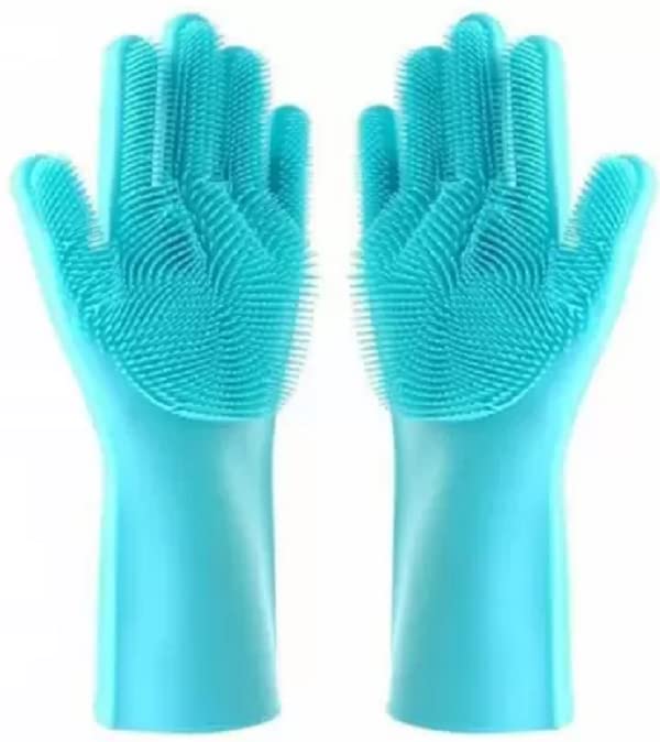 Elecsera Gloves | Hand Gloves | Silicone Gloves for Kitchen, Gloves for Washing Utensils | Silicone Gloves for Cleaning