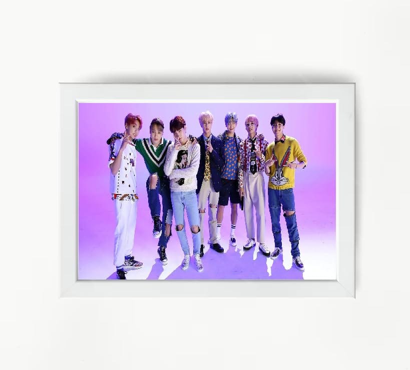 NOKKES Bts Army Bangtan Boy V suga J-Hope Jungkook Jin Jimin Rm 5X7 Inch Size Photo Frame Photo Home Office_AQW227
