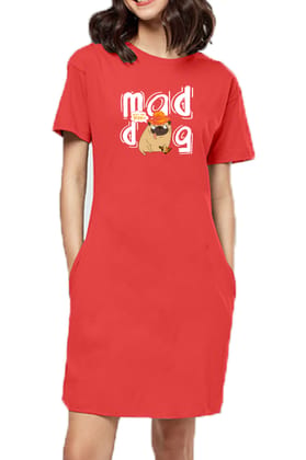 T-shirt Dress With Pockets - Pizza Pug (3 Colours) (Slim Fit)