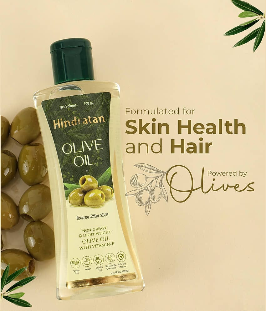HINDRATAN Skin & Hair Moisturizing Olive Oil, 100 ml
