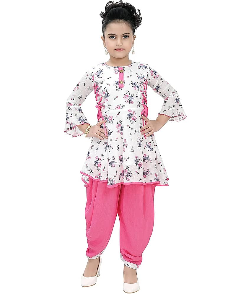 Cherry Tree Girls Cotton Blend Suit Set ( Pink )