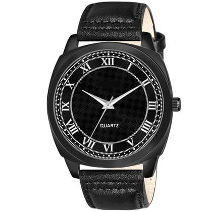 Black Cubic Designer Printed Dial Analog Watch for Men LR88