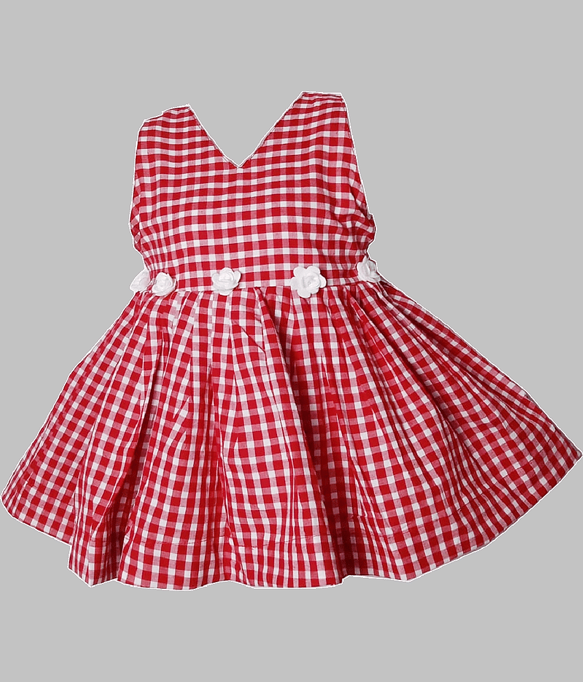 harshvardhanmart.com Pack of 1 Baby Girls Cotton Frock ( Red )