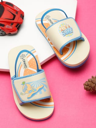 ONYC Beige Sliders for Kids, Surfing Sliders (Unisex)