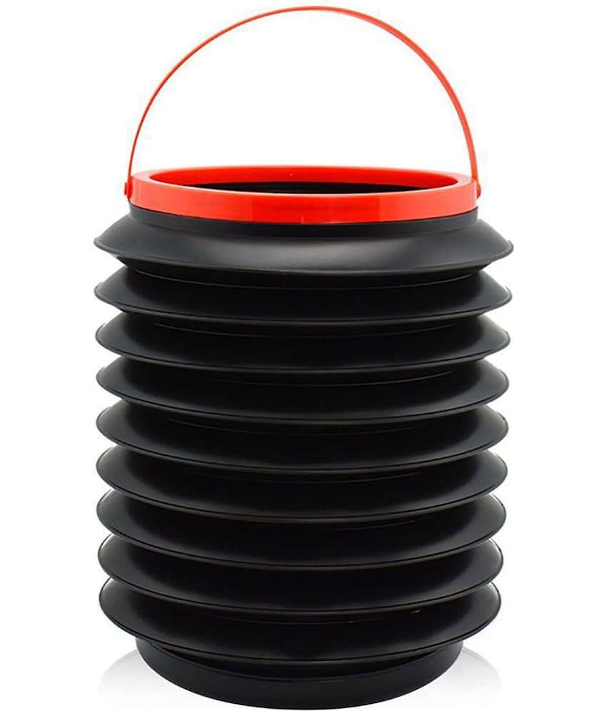 Car Dustbin Pop Up Trash Can Foldable Waste Bin Garbage Storage Rubbish Organizer for Diwali, with Adjustable Hanging Strap for Car, SUV, (Black, 1pc) Car Trash Bin Bag