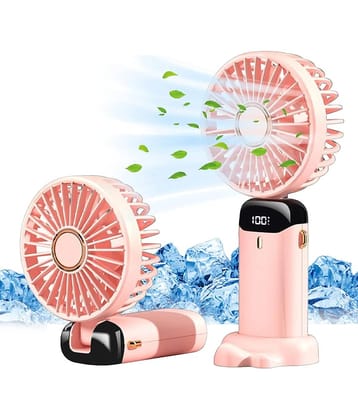 CHARKEE USB Fan Assorted Pack of Pack of 1 Rechargeable Mini Portable Digital Hand Fan