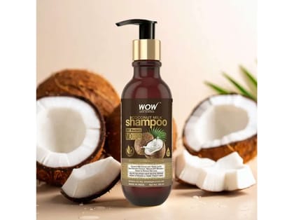 WOW Skin Science Coconut Milk Shampoo - No Parabens, Sulphate, Silicones, Color & Salt - DHT BLOCKERS - 250mL