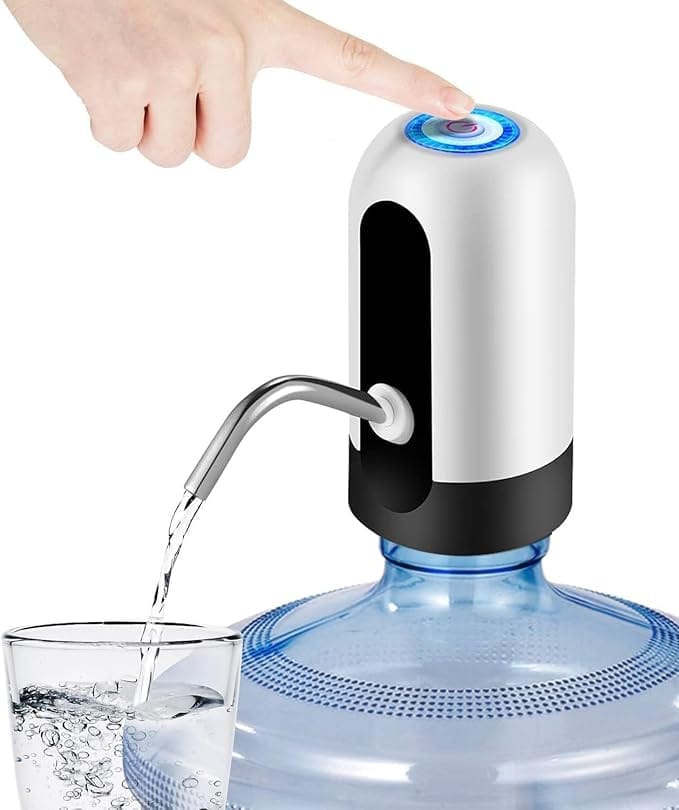 Automatic Water Dispenser Pump for 20 Litre Bottle | Portable USB Rechargeable Water Can Dispenser for Home, Office & Outdoors | Water Can Pump for 20 Litre | Water Can Dispenser (White Pack of 1)