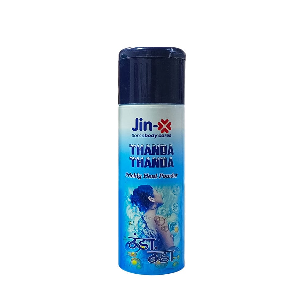 JIN-X Thanda Thanda Regular Prickly Heat Powder, 100 gm – Ultimate Cooling & Skin Protection