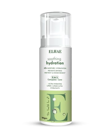 ELHAE Pure Soothing Hydration Body Lotion, Plant Based Moisturizer Hydrates Dry to Extra Dry Skin, Paraben and Cruelty Free, Fragrance Free Formula, 24hr Hydration 50ml