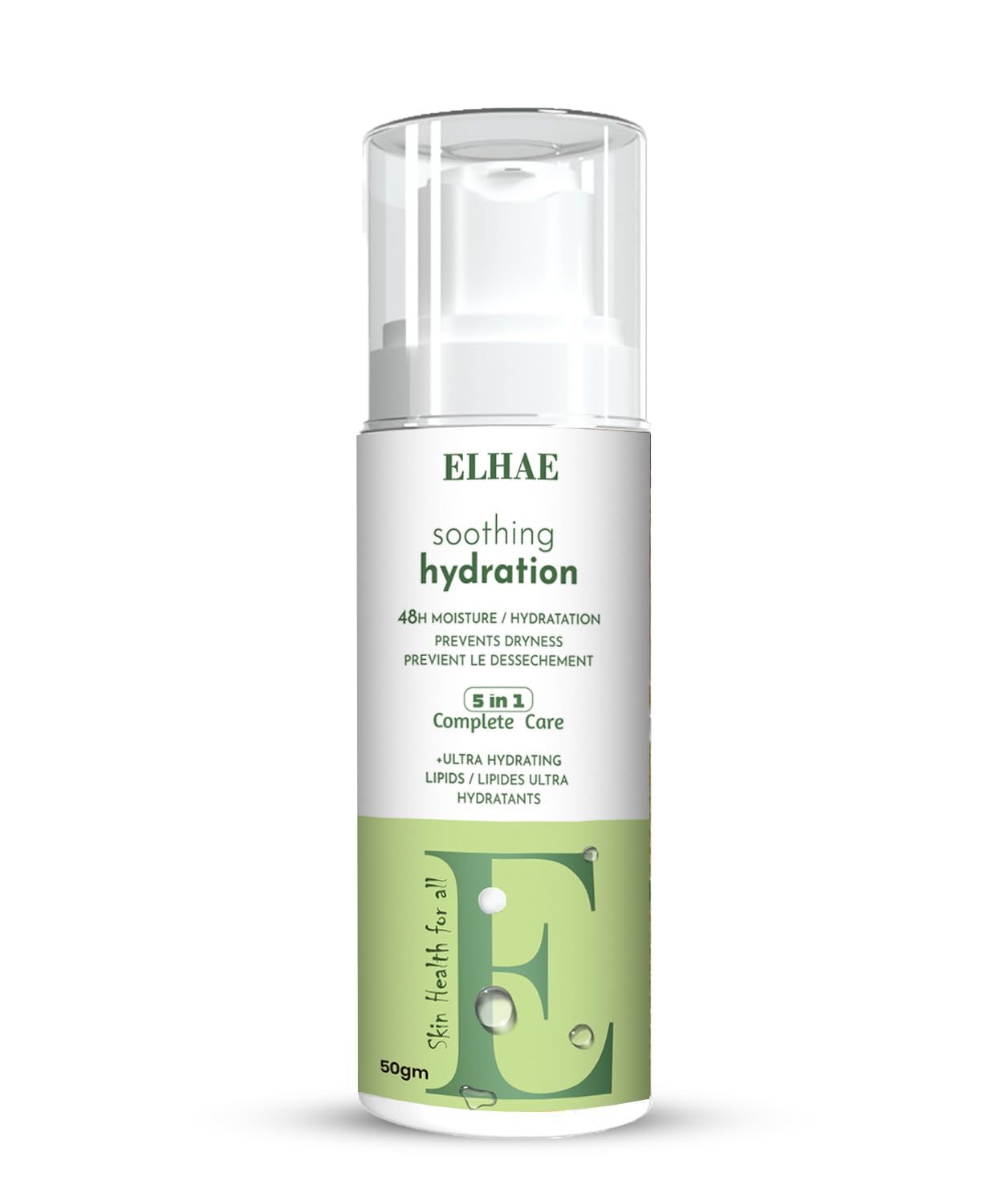 ELHAE Pure Soothing Hydration Body Lotion, Plant Based Moisturizer Hydrates Dry to Extra Dry Skin, Paraben and Cruelty Free, Fragrance Free Formula, 24hr Hydration 50ml