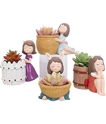 Khushi Enterprises Decorative Pot 13 cm - Pack of 4