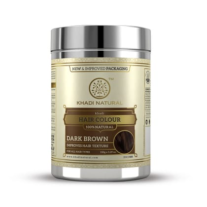 Khadi Natural Hair Colour Dark Brown - 150gm Khadi Natural Hair Colour Dark Brown - 150gm