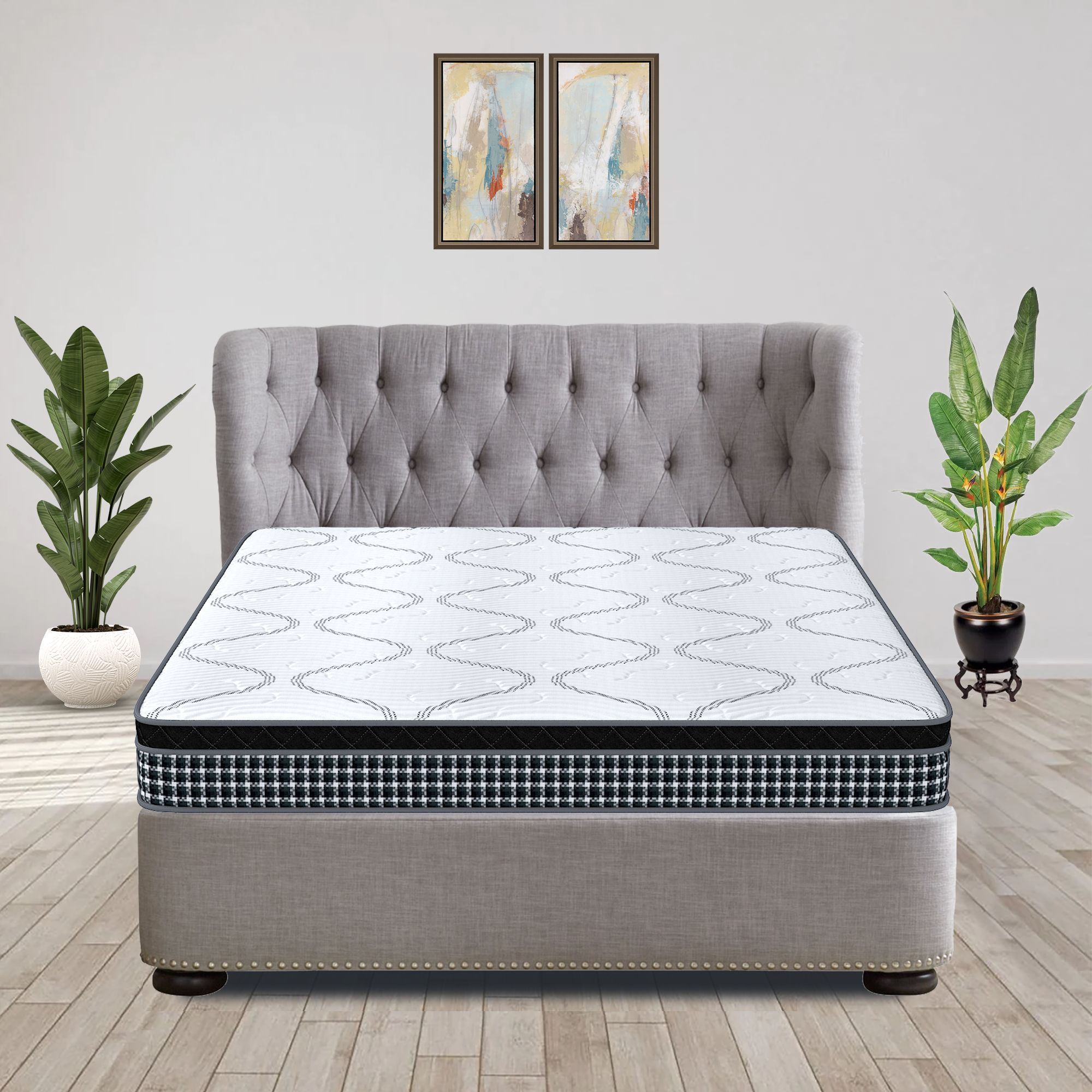 Coirfit RELAX Pillow Top With ISPT Technology 6 Inch Double Size Hybrid Memory Foam and Pocket Spring Mattress (72X48 Inches), No Partner Disturbance, Soft Relax Comfort, with PU Foam| 7-Year Warranty