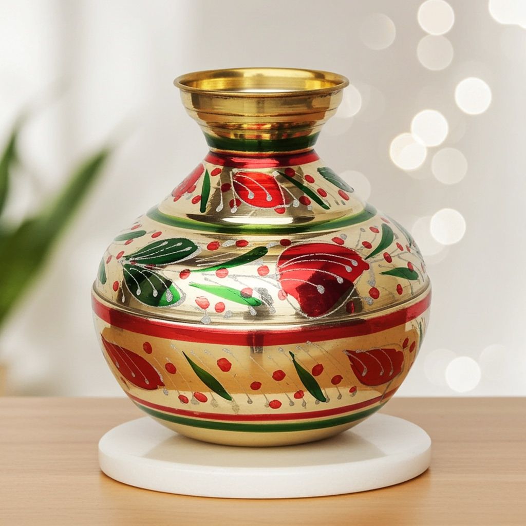 Brass Coloured Matka, 7 Liter (ZMAS175 F)