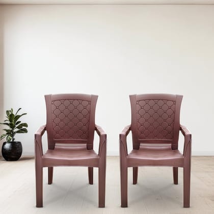 MAHARAJA Plastic Chair Set, Chair for Home, Living Room Bearing Capacity Upto 200Kg | Matte Finish | Strong and Sturdy Structure | Plastic Chair with Arm Rest. MAHARAJA Plastic Chair Set, Chair for Home, Living Room Bearing Capacity Upto 200Kg | Matte Finish | Strong and Sturdy Structure | Plastic Chair with Arm Rest.